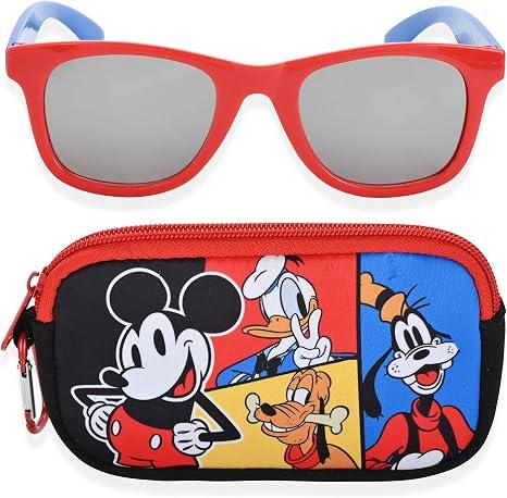 Mickey Mouse Kids Sunglasses with Kids Glasses Case, Protective Toddler Sunglasses image