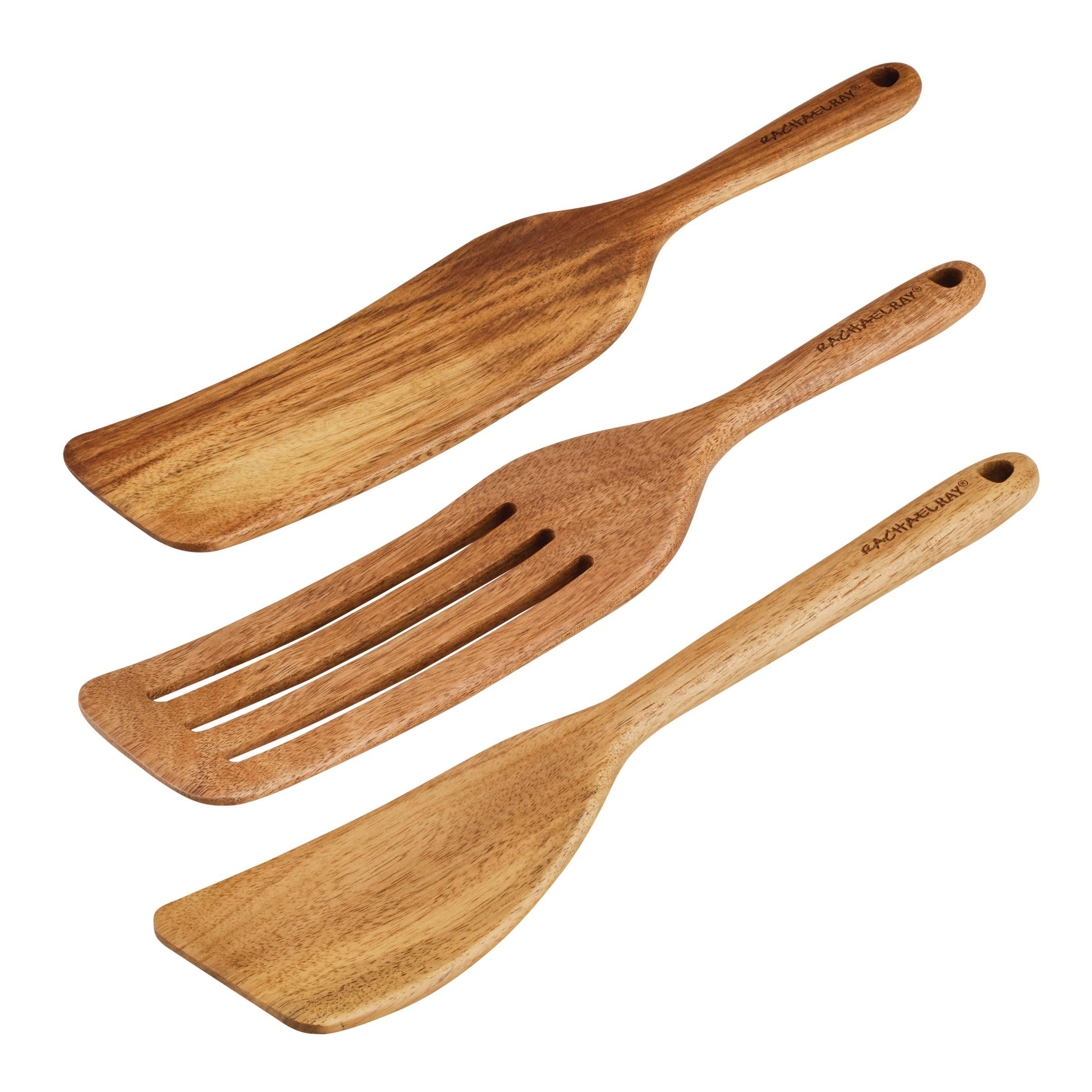 Rachael Ray Tools & Gadgets Kitchen/Cooking/Utensils Set, 3 Piece, Acacia Wood image