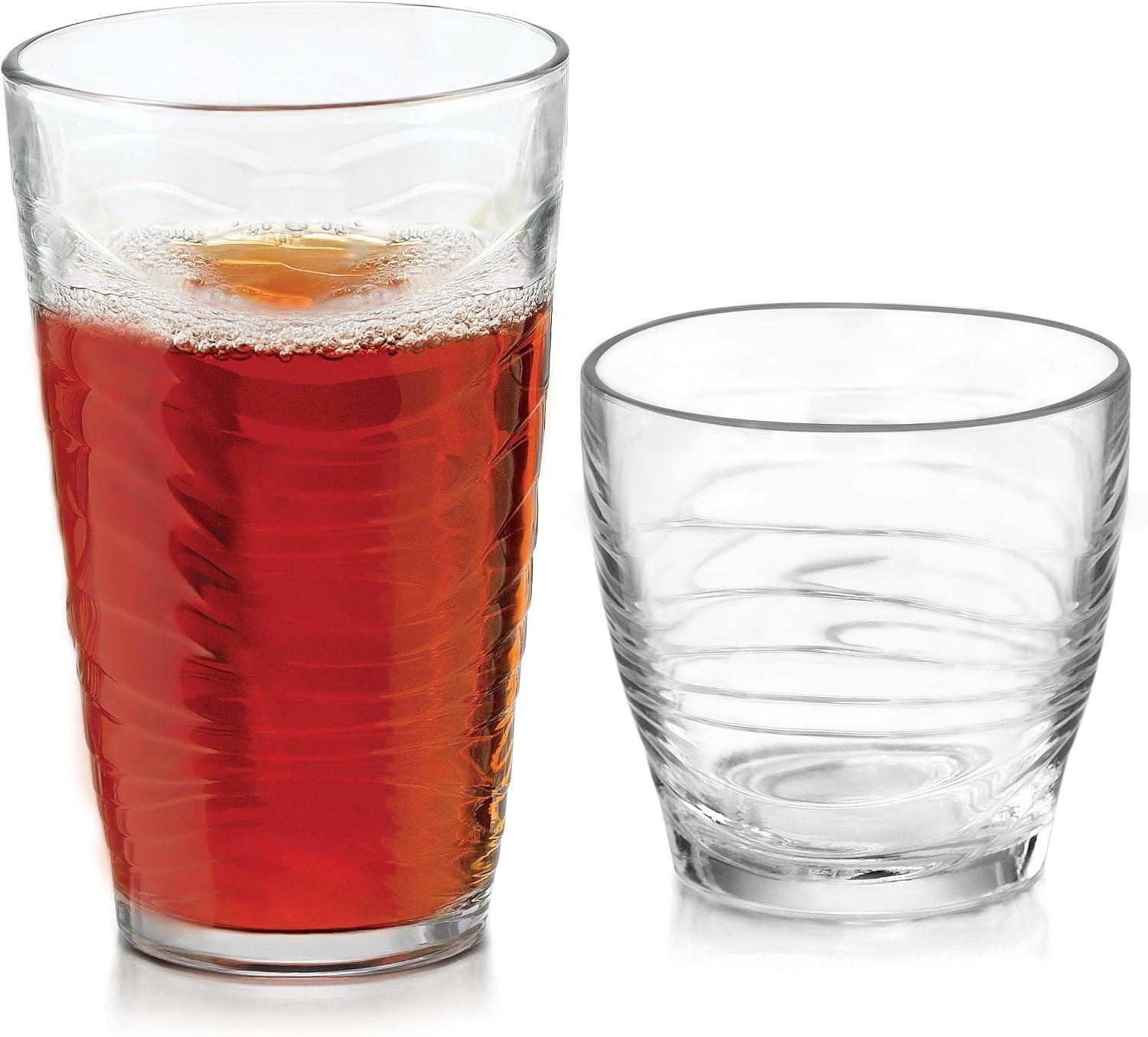 Libbey Orbita 16-Piece Glass Set, Clear