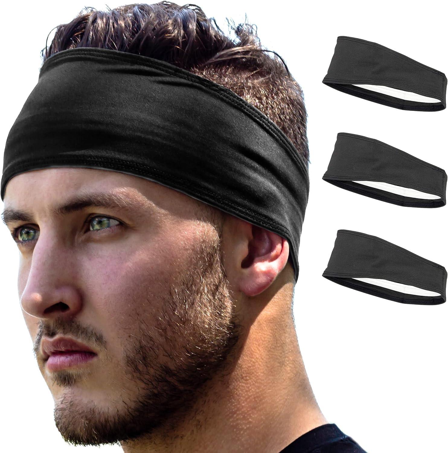 Running Headbands for Men, Women, Boys and Girls, Sports Sweatbands for Basketball, Yoga, Exercise, Workout, Quick Drying and Non-Slip Workout Stretchy Hairband image