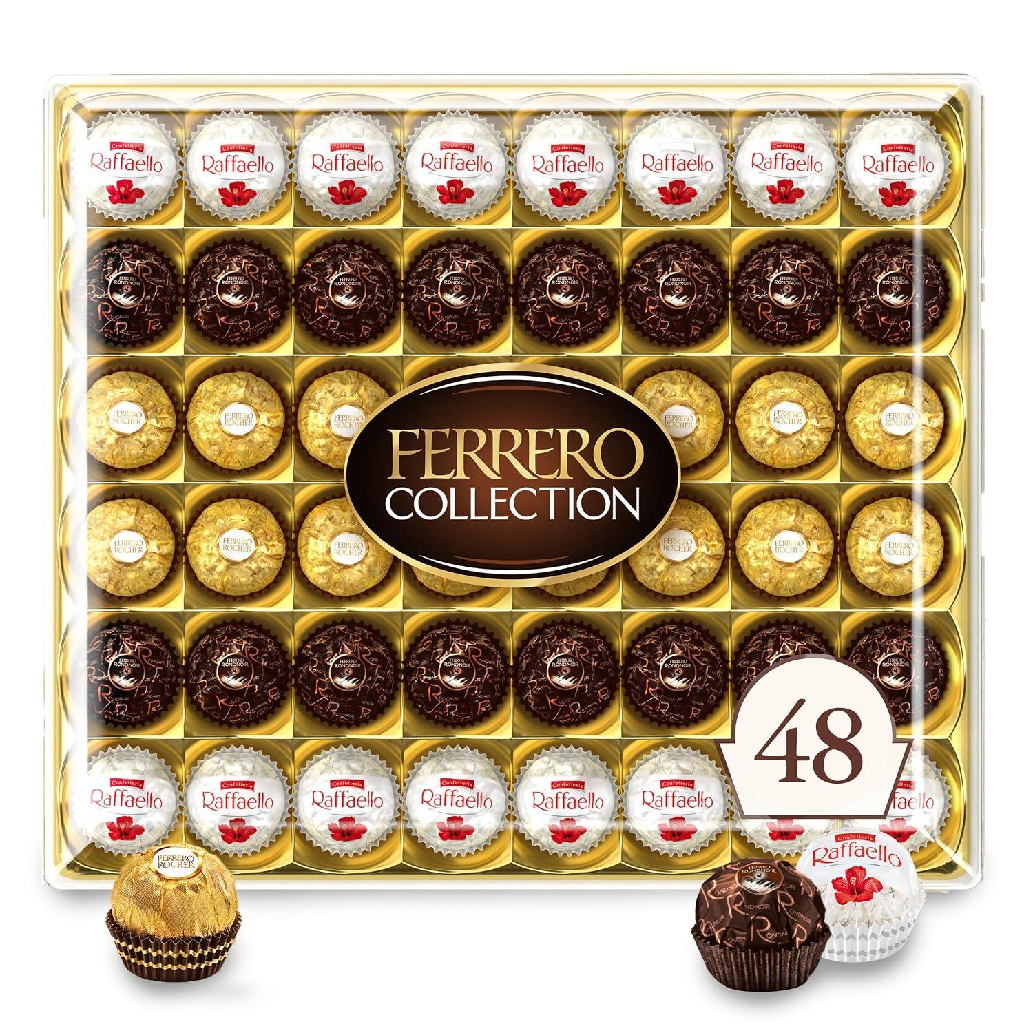Ferrero Collection, Premium Assorted, Hazelnut, Dark Chocolate and Coconut, 48 Count Premium Treats, 6.1 oz | 6.1 oz, Dark Chocolate and Coconut, Treats image
