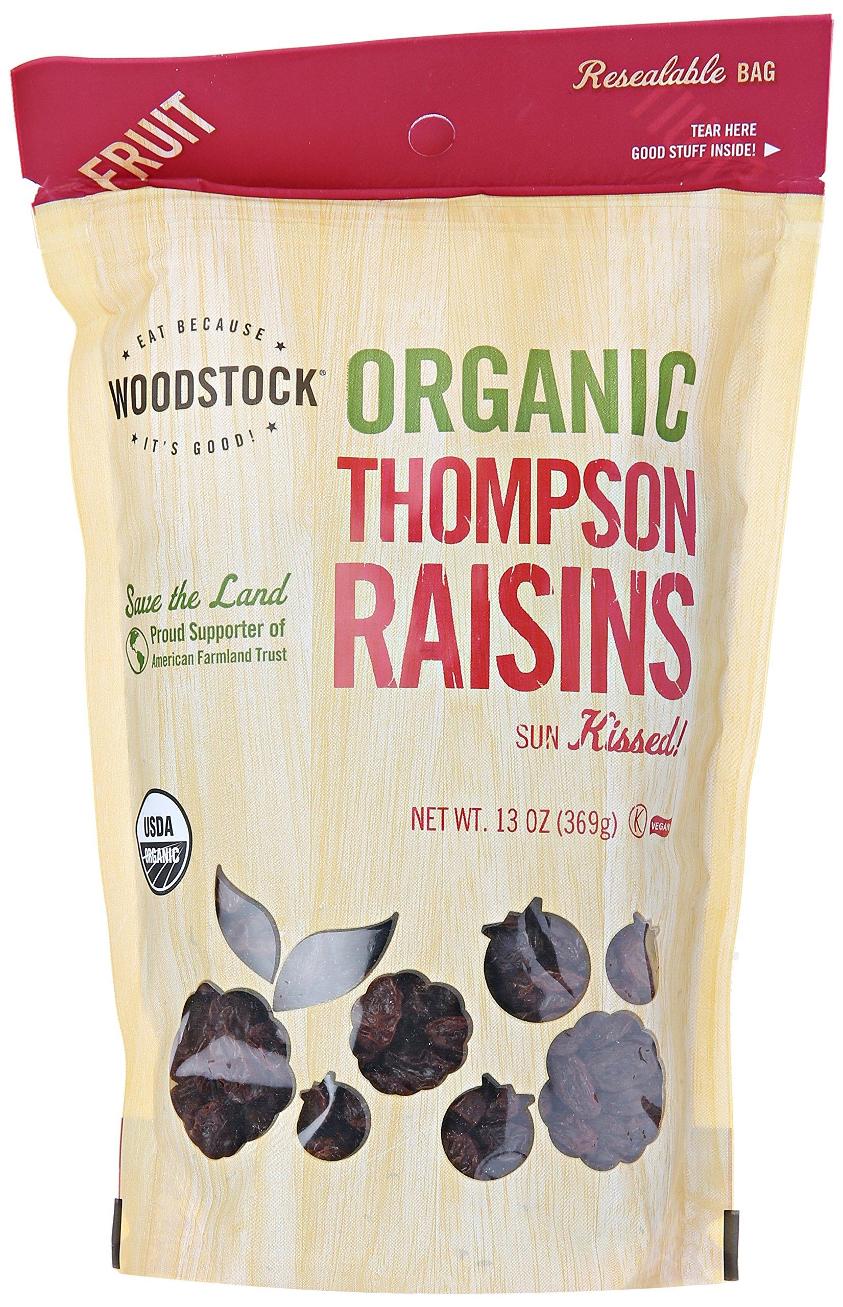 Woodstock Organic Thompson Raisins, 13 Oz image