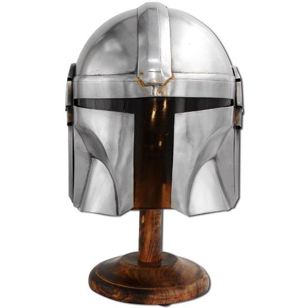 Medieval Warrior Mandalorian Helmet With Stand image