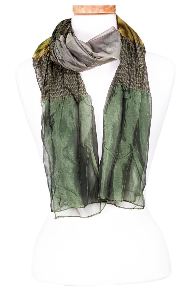 Gathered Striped Scarf Asst image
