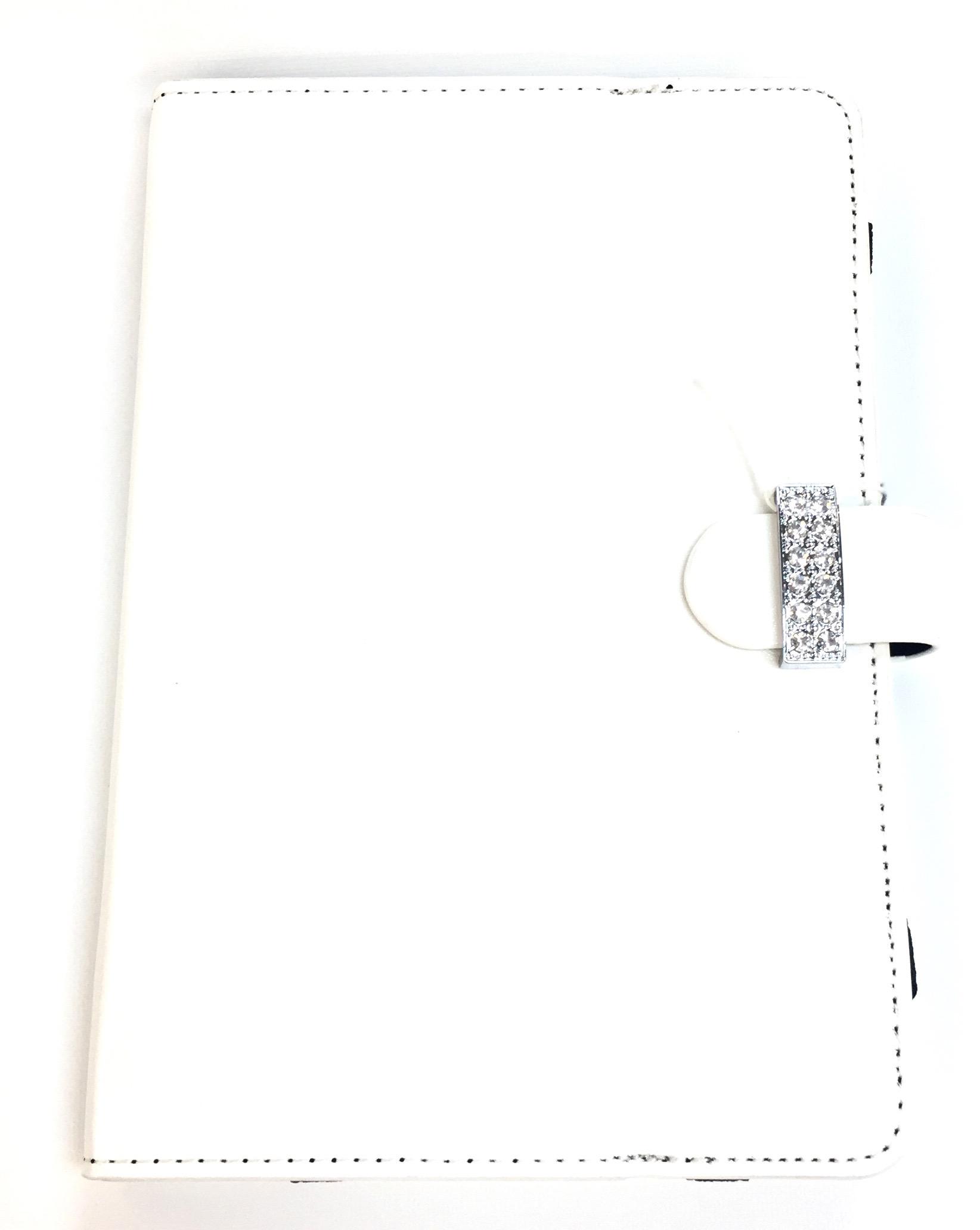 White Faux Leather Tablet Case