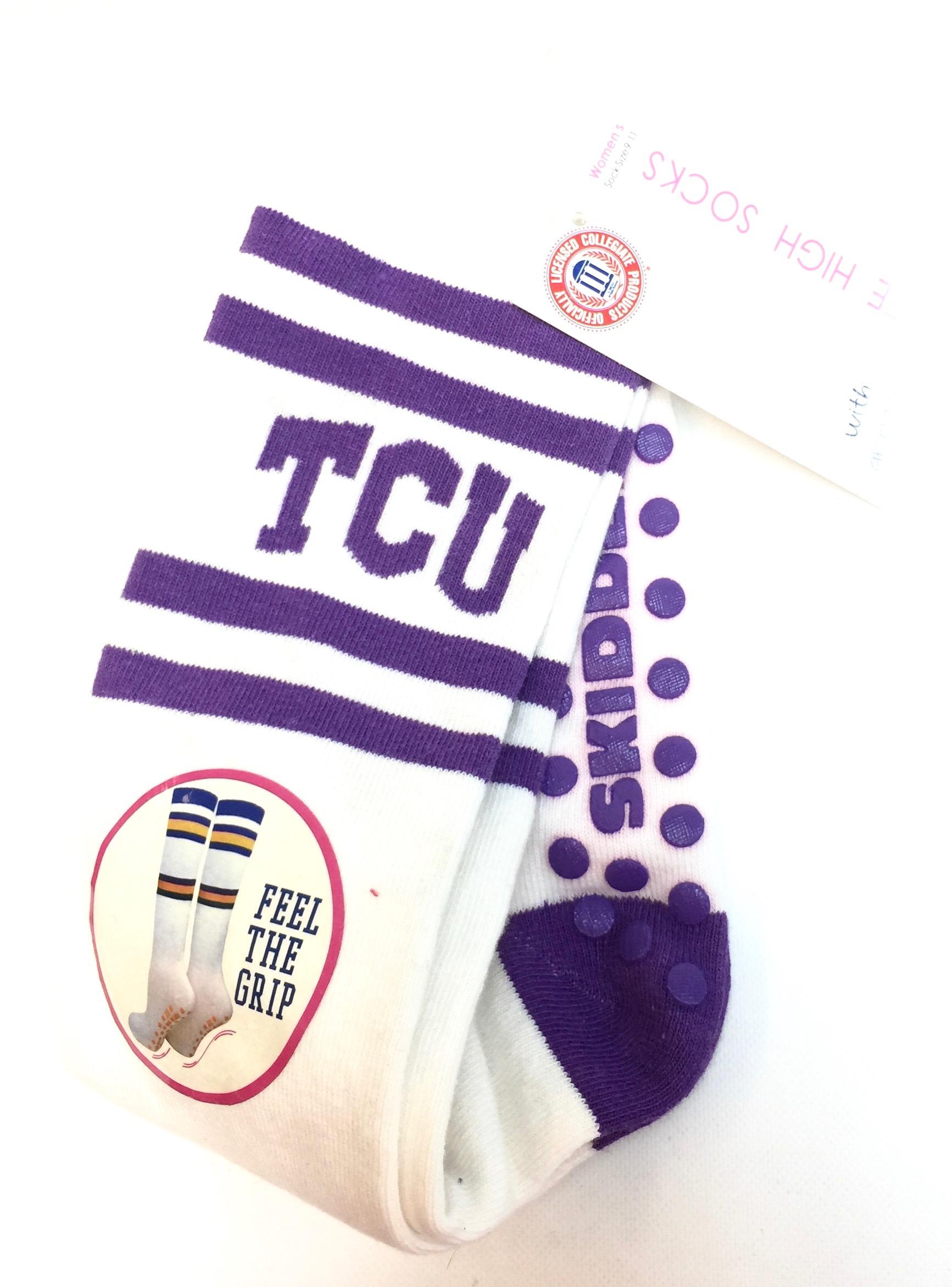 Womens Knee High Sock w/Gripper - TCU