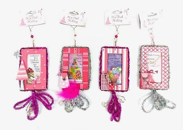 Set/4 Girly Message Ornaments image