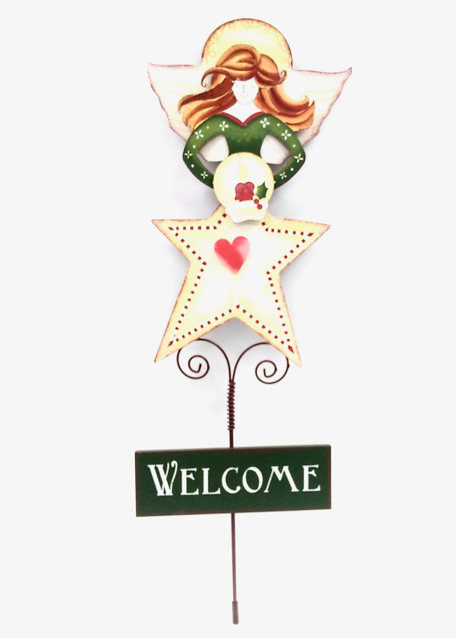 Garden Stake Welcome Angel image