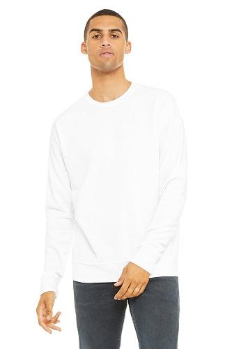 #7-380-BC-WT BELLA + CANVAS Unisex White Crewneck Sweatshirt - $3.00 Each (24 Pieces) image