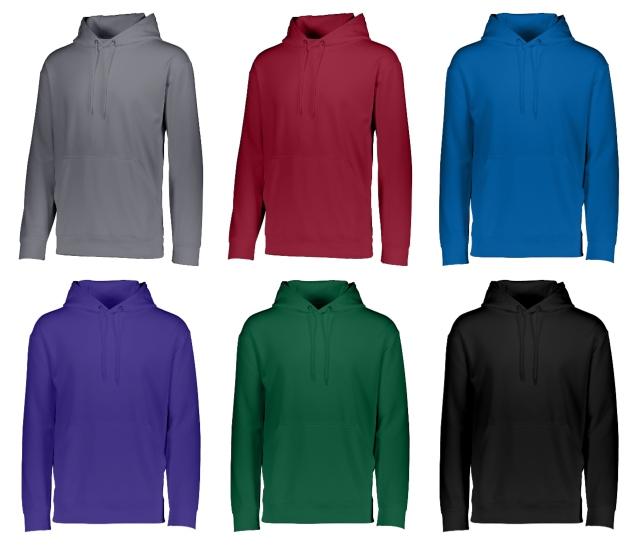 #7M-715-P-FQ Adult Wicking Fleece Hooded Sweatshirt - $4.25 each (24 Pieces) image