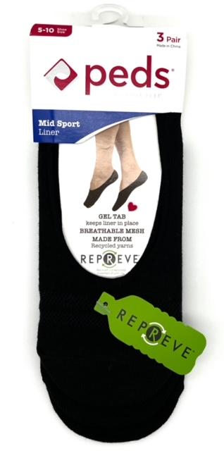 #6-PD-2730 Women's Peds Mid Sport Liner - $.15 Per Pack (24 Packs) image