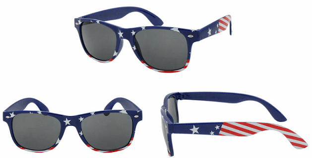 #3-SE677 Unisex USA Flag Sunglasses - $2.40 each (12 Pair) image