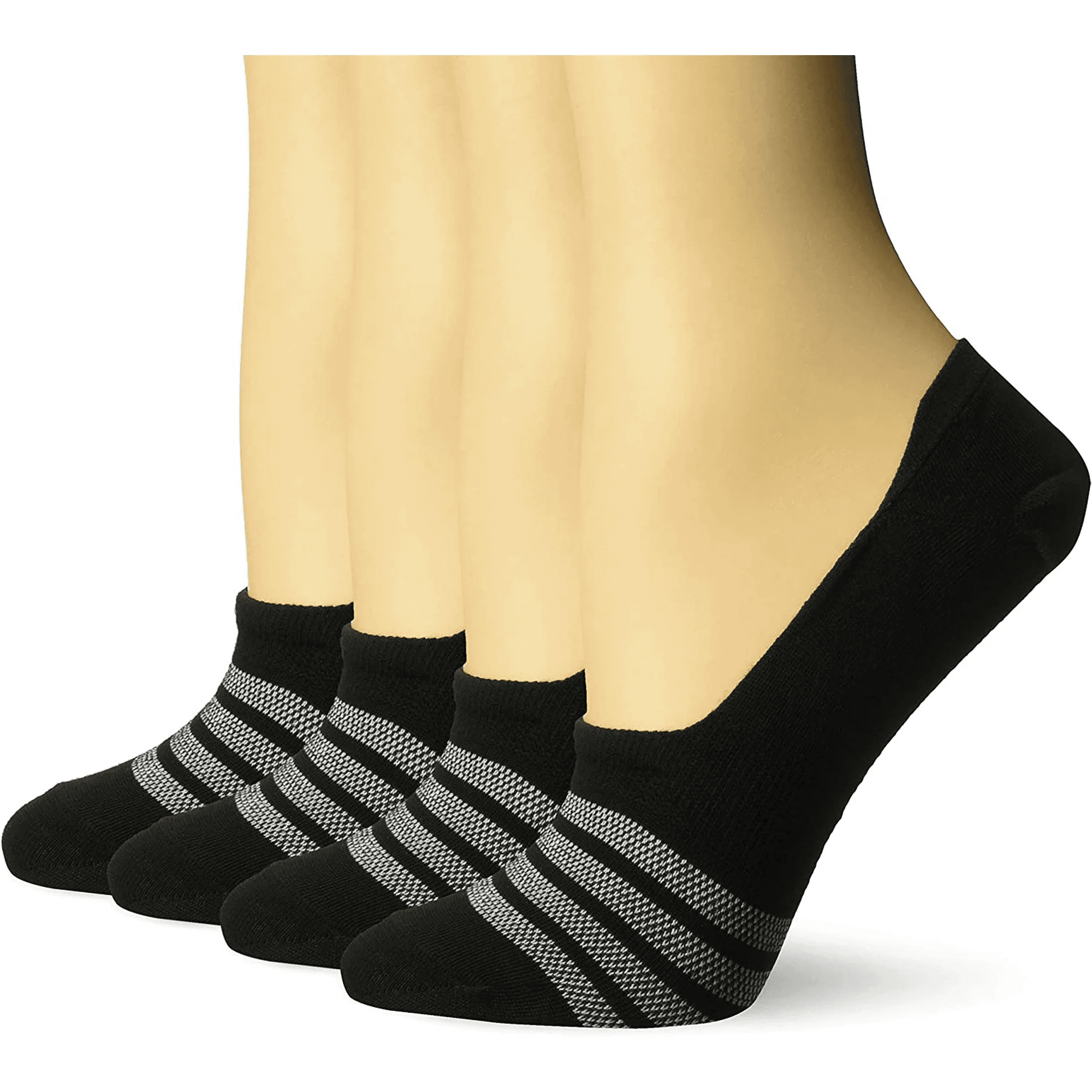 #6-H-7234 Women's 'Hanes' Ultimate Invisible Liner Socks - $1.20 Per 4 Pair Pack (15 Packs)