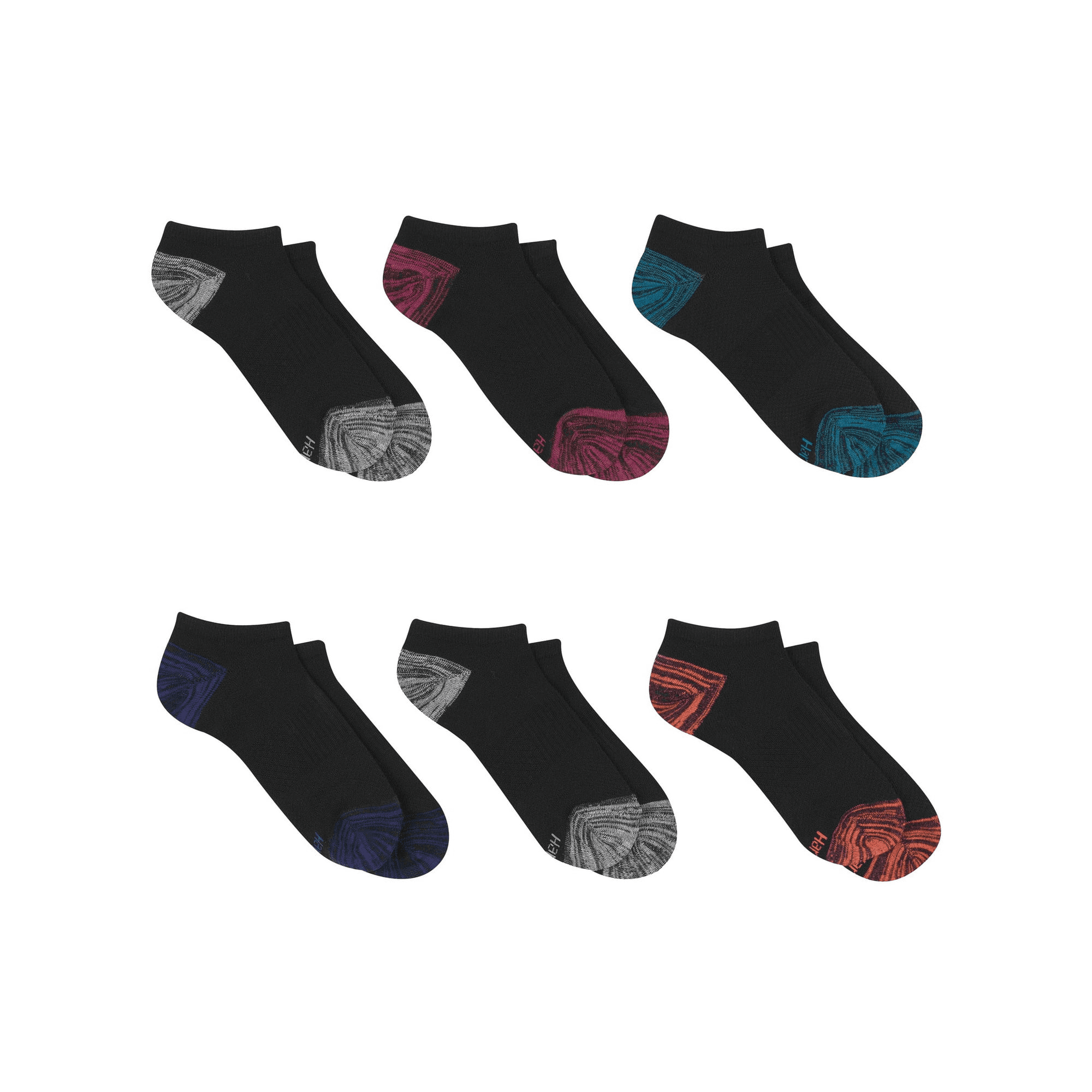 #6-H-03618 Women's 'Hanes' No Show Socks - $2.05 Per 6 Pair Pack (18 Packs)