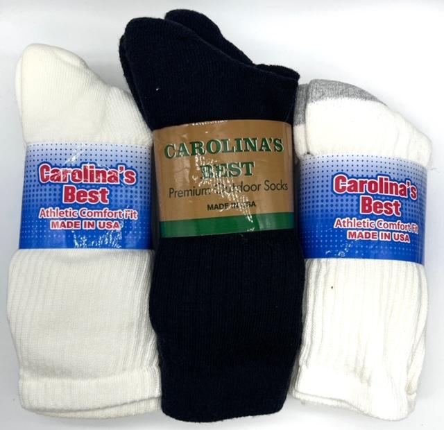 #9-CB-MIX Men's Crew Socks (9-11) - $1.25 Per 3 Pair Pack (20 Packs) image