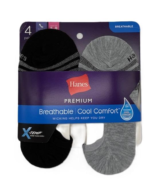 #6-H-3300 Women's 'Hanes' Ultimate Invisible Liner Socks - $1.50 Per 4 Pair Pack (18 Packs) image