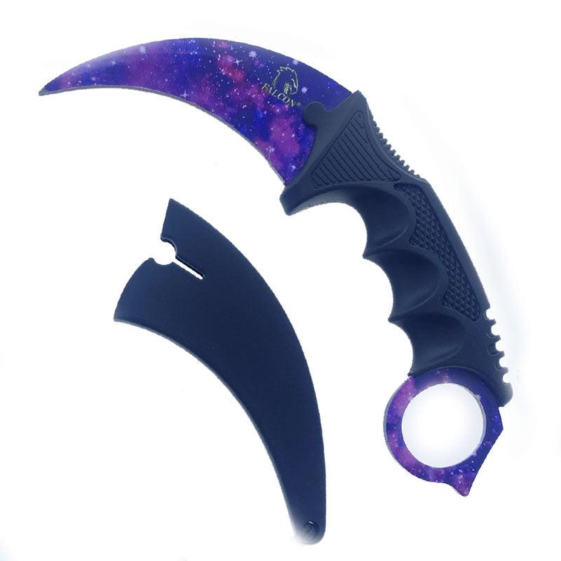 Karambit Hunting Knife - 7 1/2" Purple Necklace Knife (Karambit) image