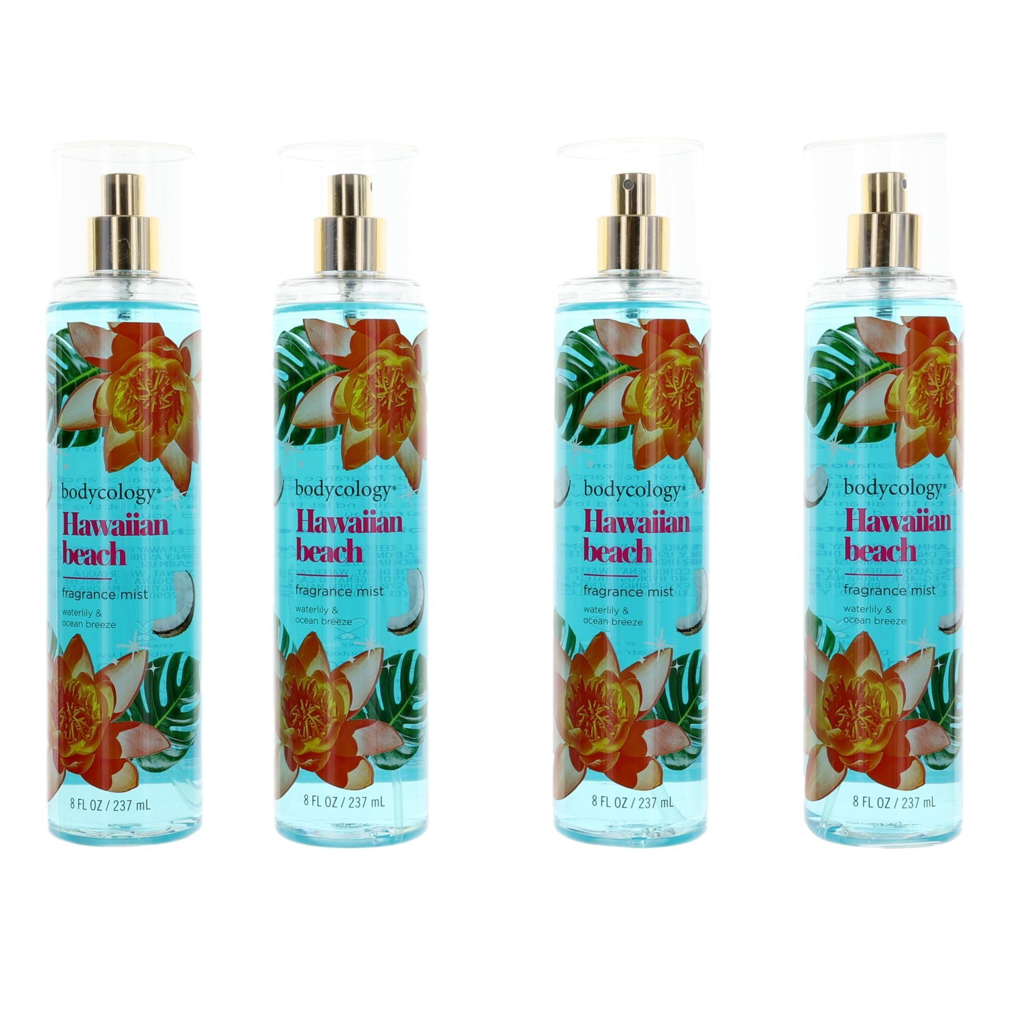 Hawaiian Beach by Bodycology, 4 Pack 8 oz Fragrance Mist for Women image