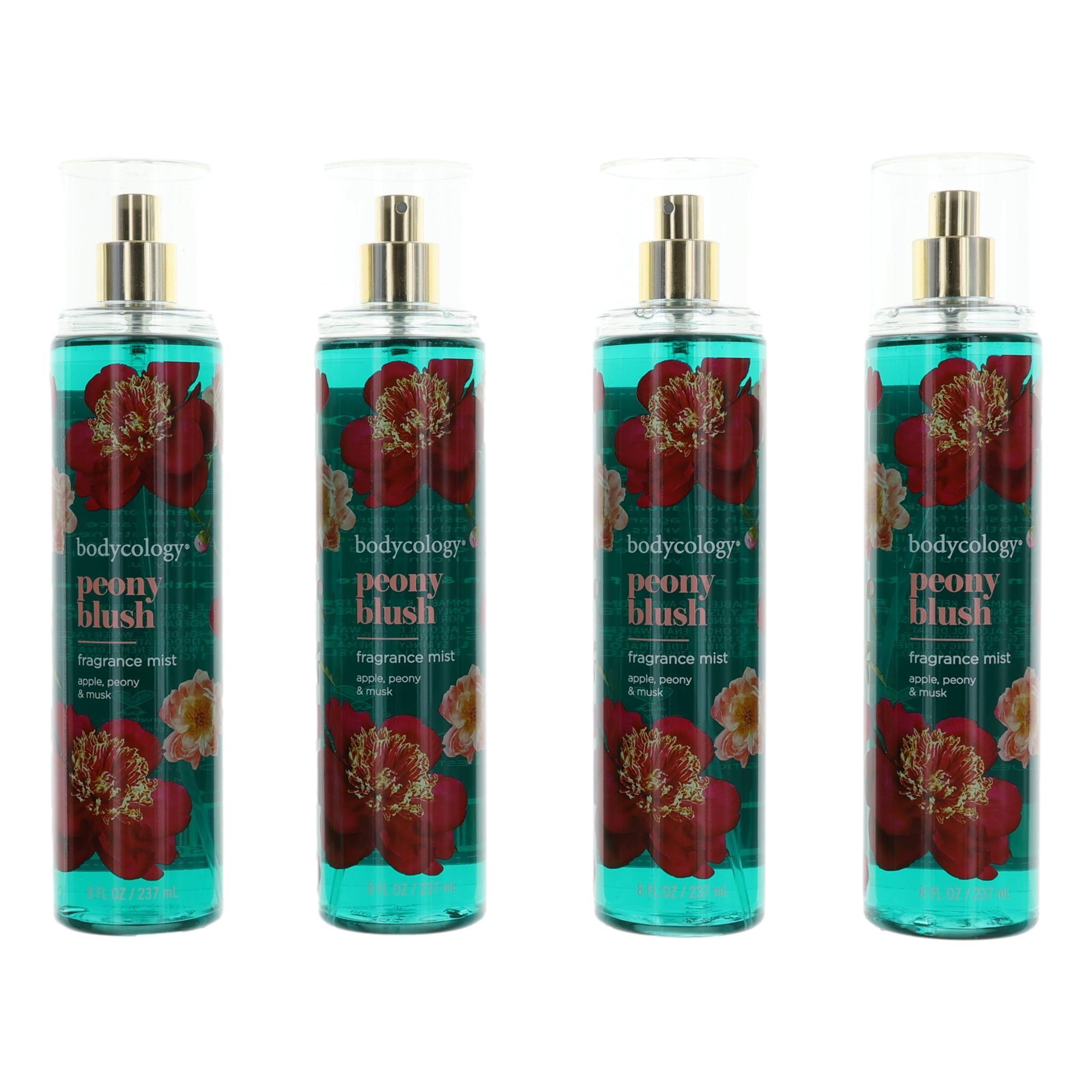 Peony Blush by Bodycology, 4 Pack 8 oz Fragrance Mist for Women image