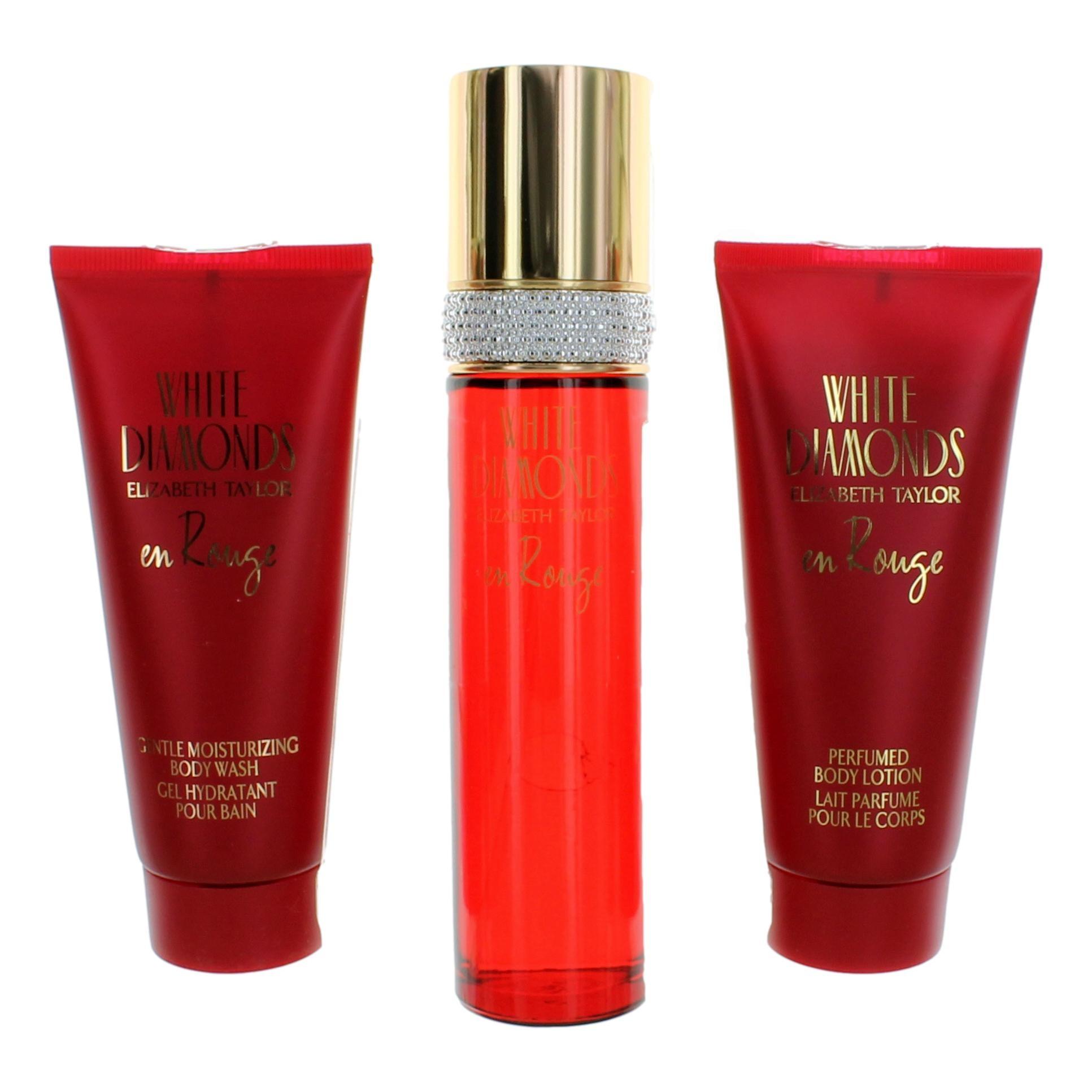 White Diamonds En Rouge by Elizabeth Taylor, 3 Piece Gift Set for Women image