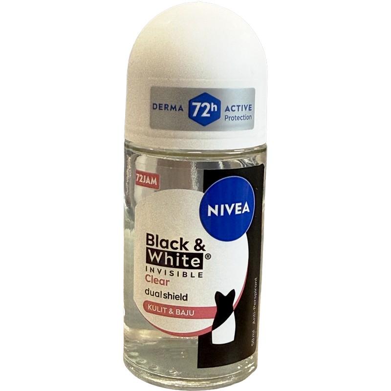 700435_50ML NIVEA ROLL ON 23607 INVISIBLE B&W CLEAR FW-24 image