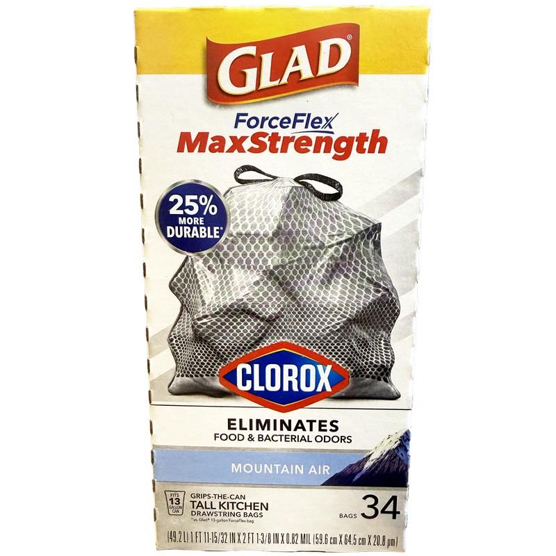 79298_34CT GLAD 13GALLON FORCEFLEX MAXSTRENGTH GRABZONE DRAWSTRING MOUNTAIN AIR ODORSHIELD-6 image