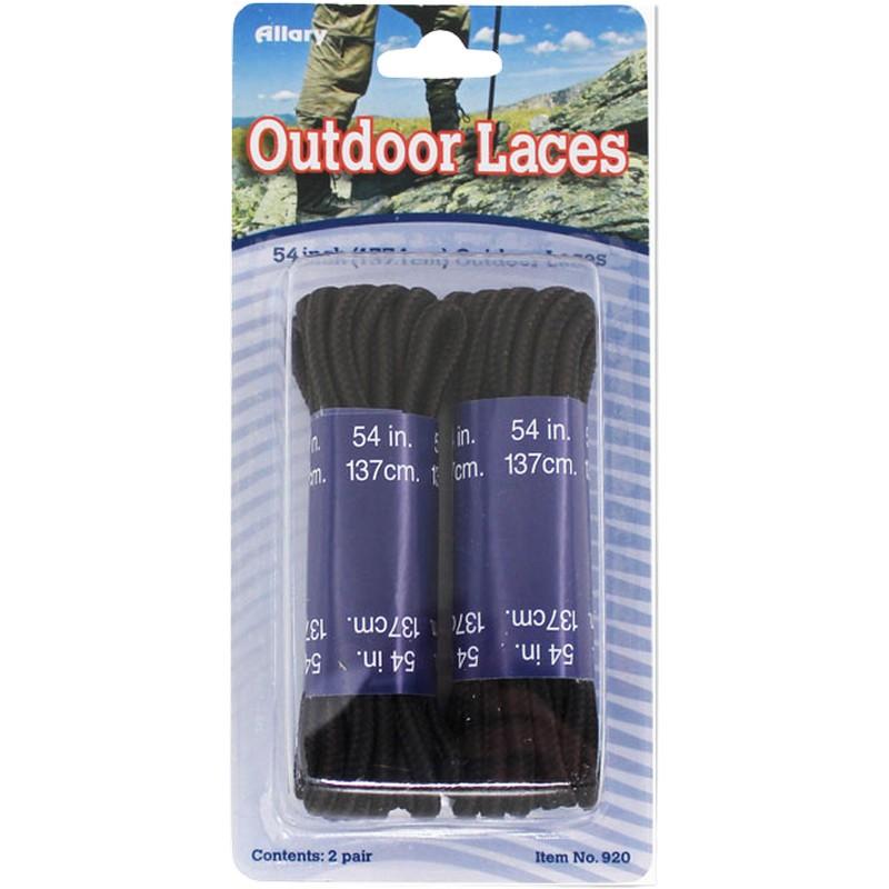 A0920_BOOT LACES 2 PAIR BLACK/BROWN 54" ROUND-12 image