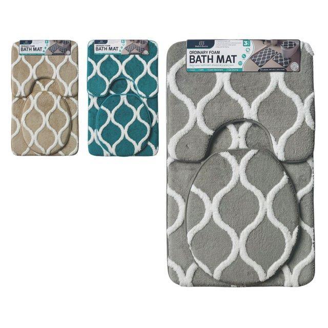 CH10574_3PK JACQUARD BATH MAT - 12 image