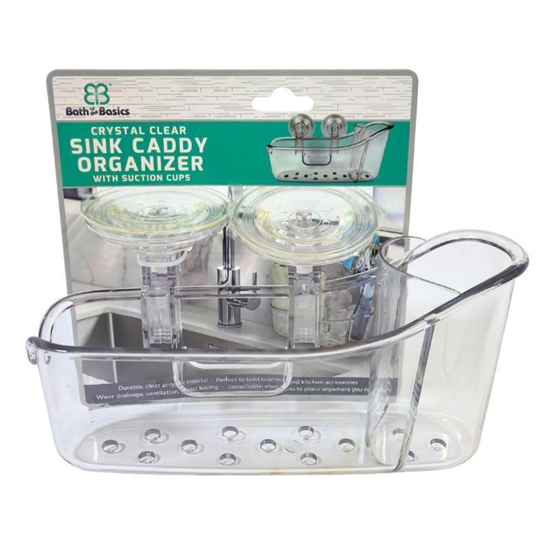 CH10624_CRYSTAL CLEAR SINK CADDY ORGANIZER WITH SUCTION CUPS - 12