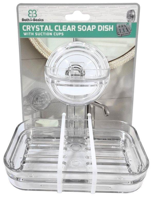 CH10626_CRYSTAL CLEAR SOAP DISH WITH SUCTION - 12