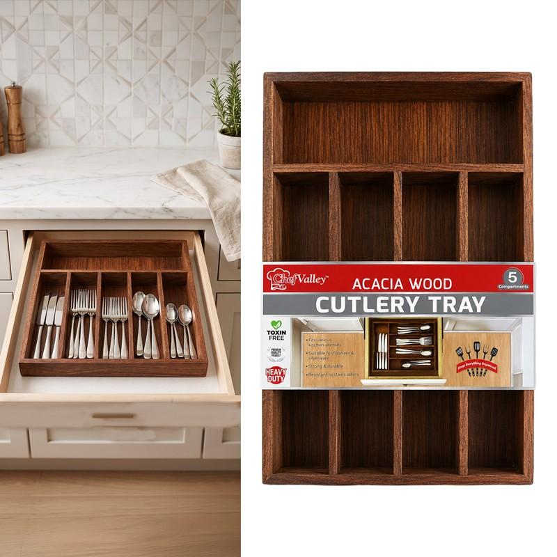 CH12043_ACACIA WOODEN LUXURY CUTLERY TRAY-12 image