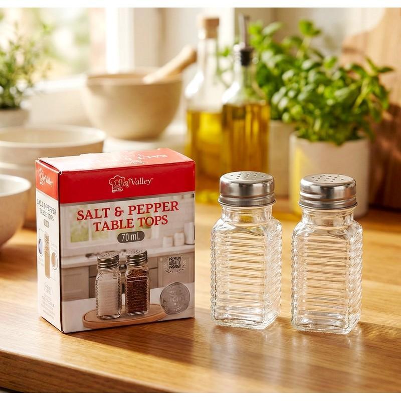 CH12146_2PK Glass Salt-Pepper Shaker EMBOSSED-24 image