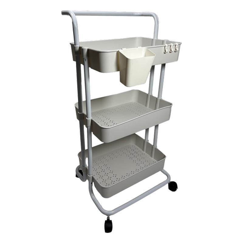 CH24328_3 TIER STORAGE ROLLING CART W/BASKET-3 image