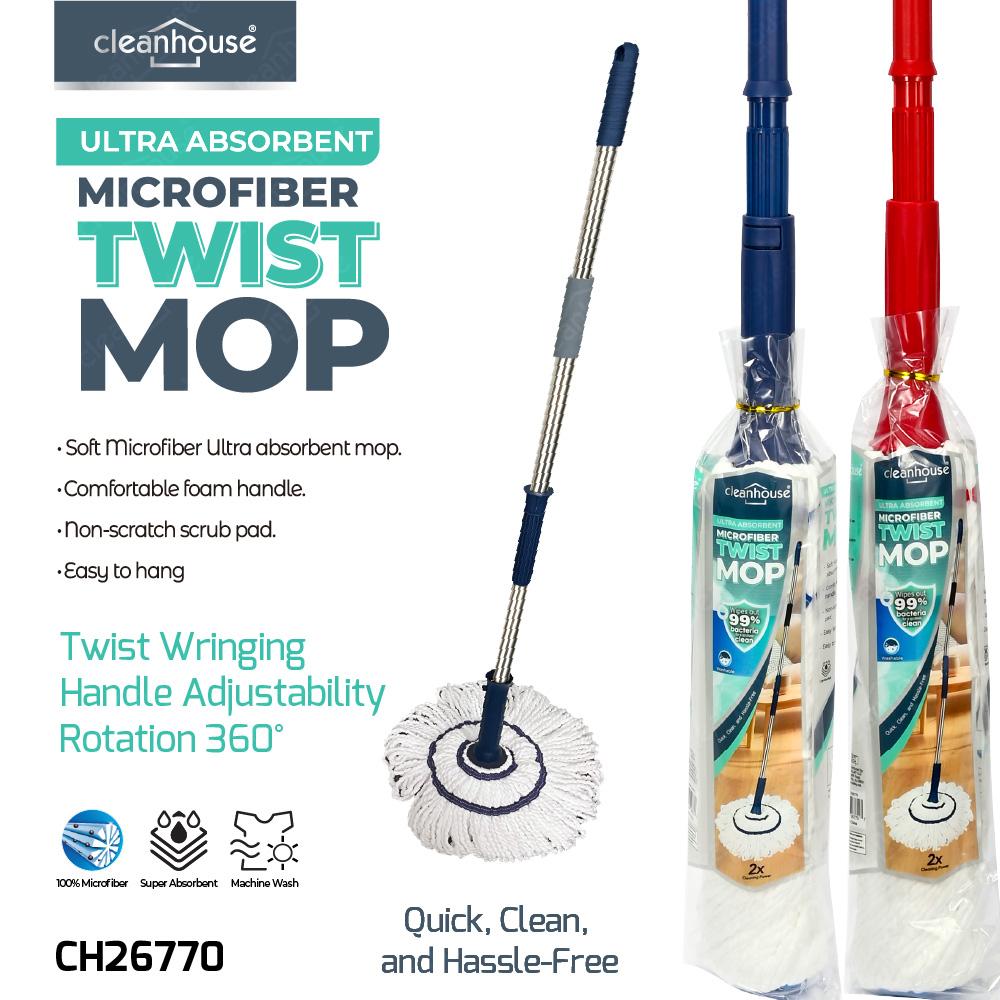 CH26770_ULTRA-ABSORBENT MICROFIBER TWIST MOP/SOFT GRIP SS HANDLE-12