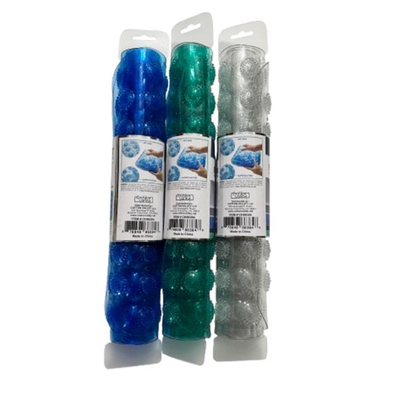 CH86384_28"x14" PVC MASSAGER BATH MAT ASST - 24