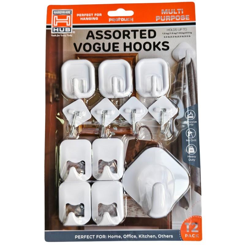 CH86466_12PK ASSORTED WALL HOOKS - 24 image