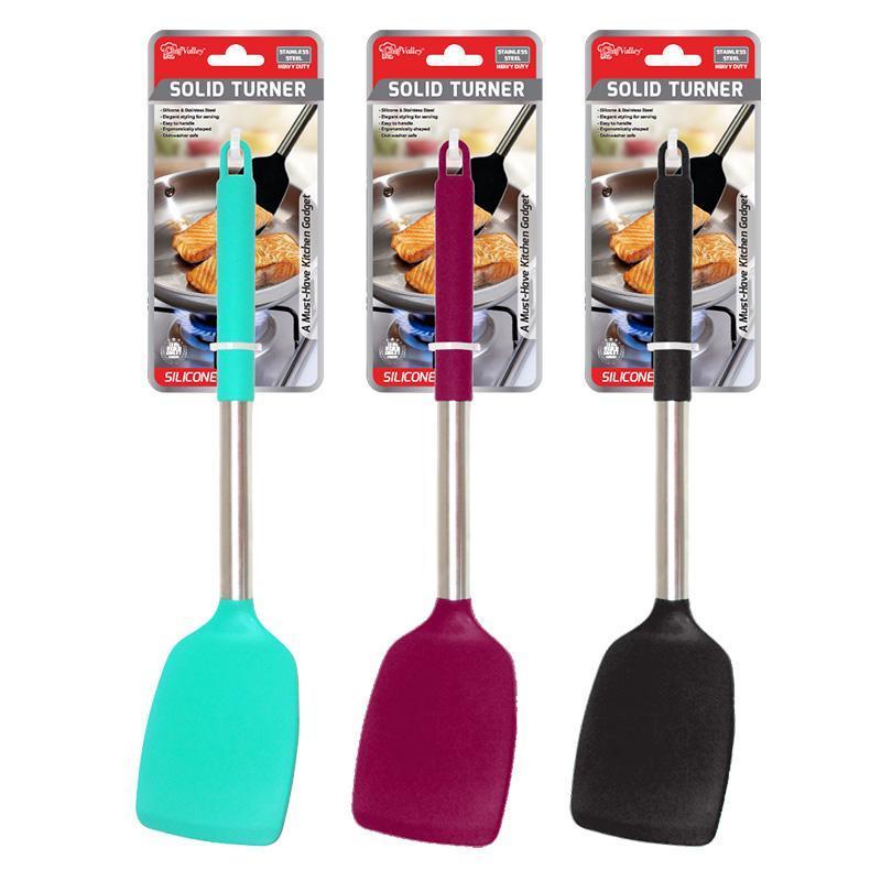 CH86917_KITCHEN SOLID TURNER WITH SCILICONE HANDLE -24 image
