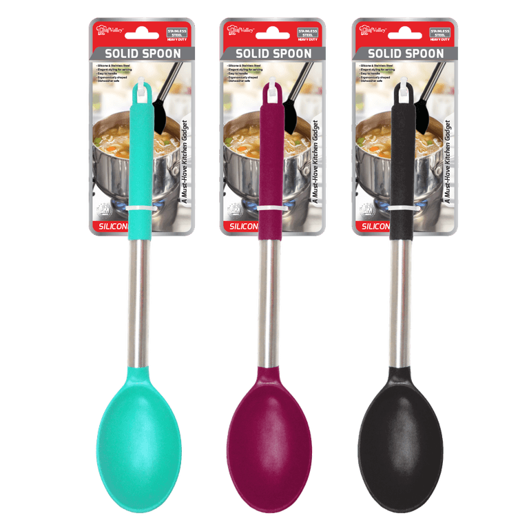 CH86919_KITCHEN SOLID SPOON WITH SCILICONE HANDLE-24 image