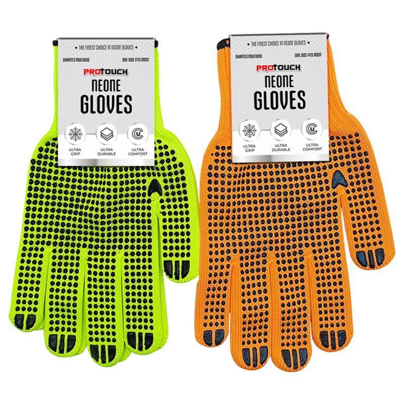 CH87354_NEON GLOVES BLACK DOTTED ASST. - 48 image