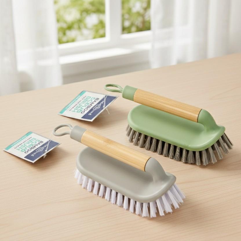 CH88177_ECO-FRIENDLY BAMBOO SCRUB BRUSH -SOFT GRIP HANDLE-36 image
