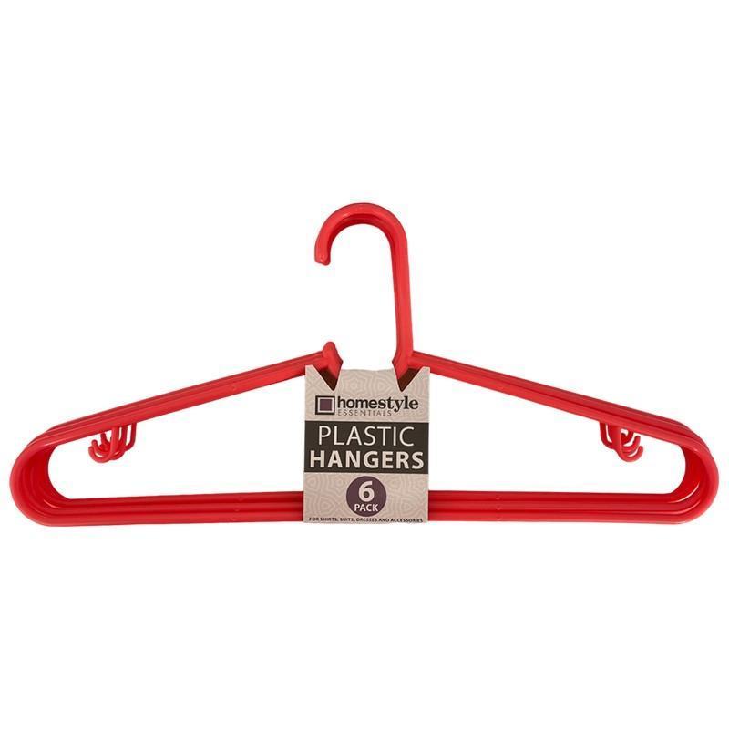 CH89113_6-PACK RED PLASTIC HANGERS - 36 image