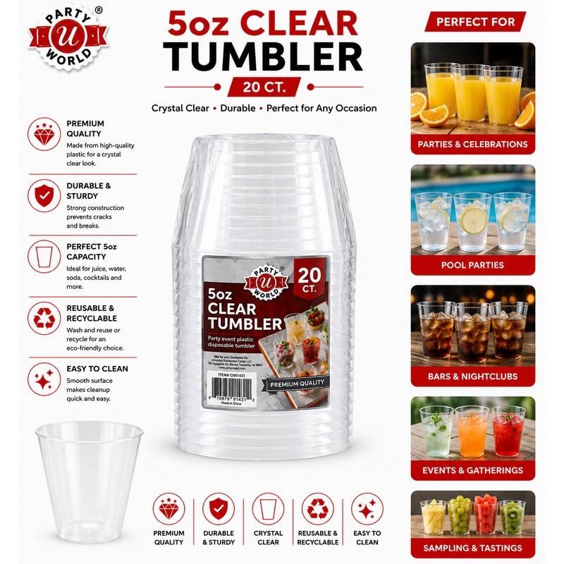 CN91431_5OZ CLEAR TUMBLER 20CT-48 image