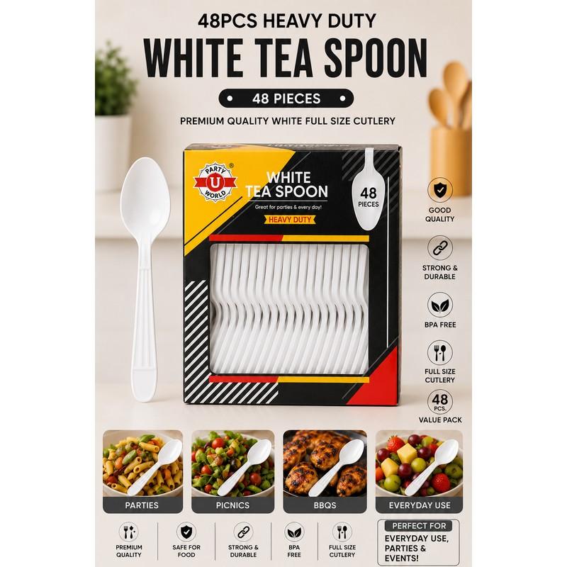 CN91565_48CT PP HEAVY DUTY WHITE SPOON IN PRINTED BOX-24