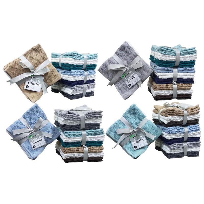 PA56468_6PK 12X12 CHECKERD  WASH CLOTH-36  16OZ image