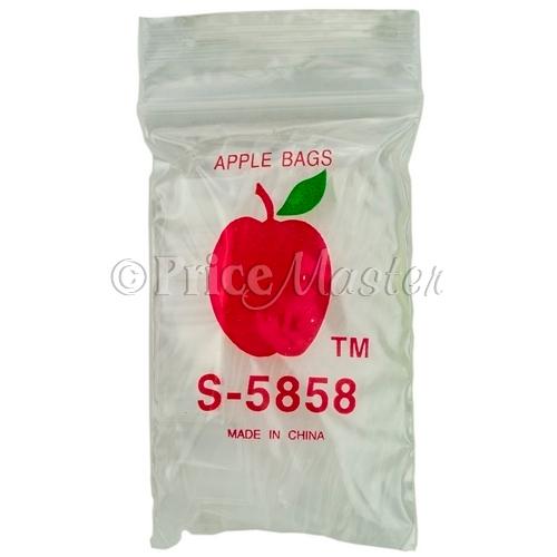 Bulk Mini Zip *58X58* Skinny 1000Ct Jewelry Bag #5858S