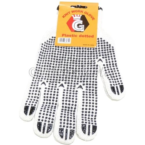 Gloves White W/Black Dots Both Sides (Type 2 - 24Z/Cs)#00631 image