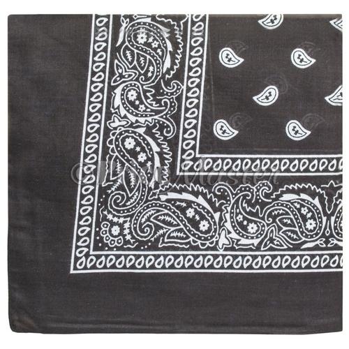 Bandana 100% Cotton Black Paisley image