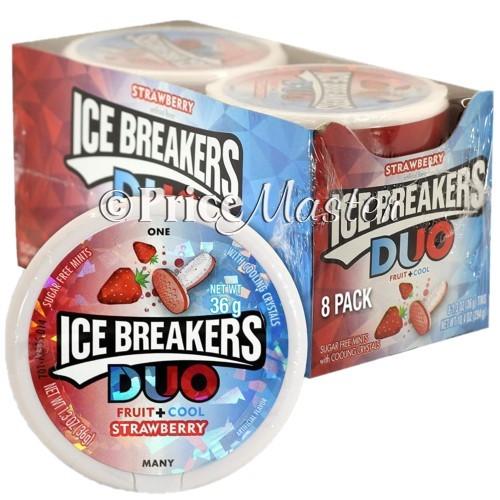 Ice Breakers Duo Strawberry 1.3Oz 8Ct/Box