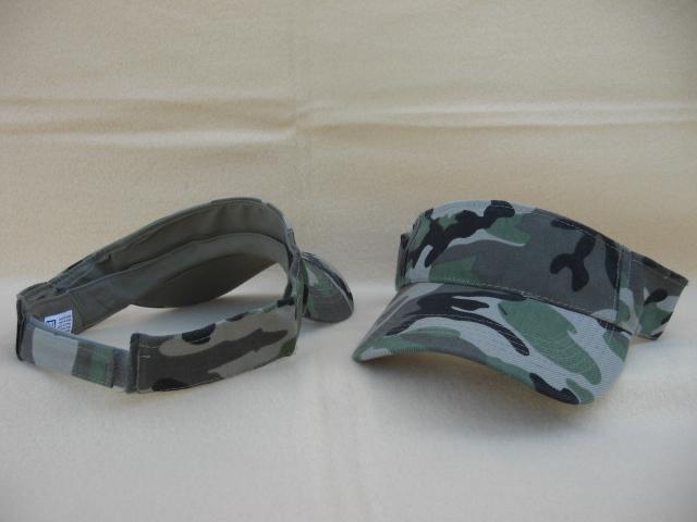 Camouflage Sports Visors, PIECE PRICED. image
