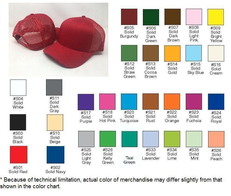 Solid Color Mesh Baseball Caps - Piece Priced image